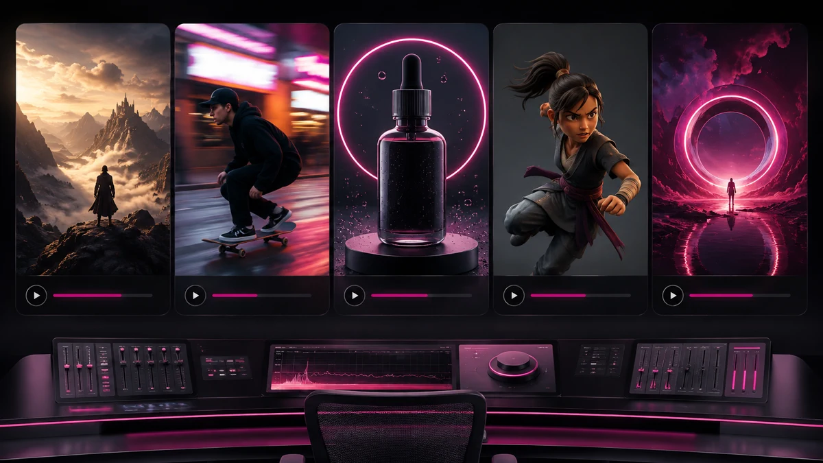 AI video model comparison previews for different creative workflows